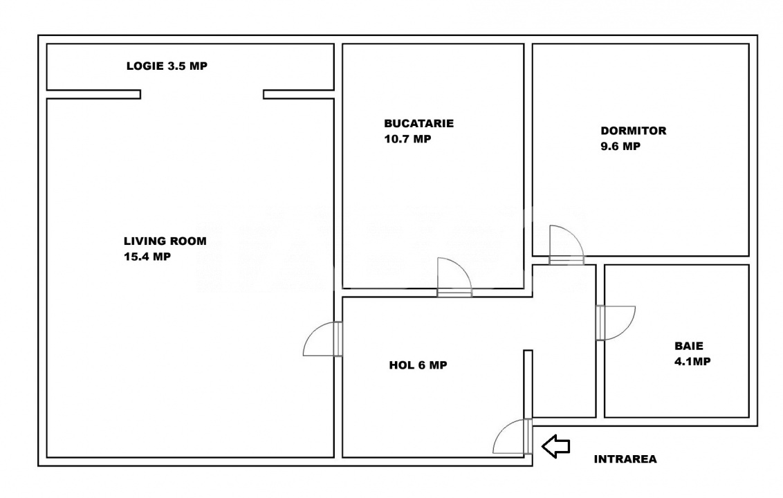 2 camere de vanzare la etajul 1 - Apartament decomandat cu pivnita