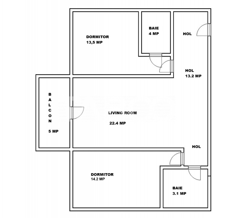 3 camere 2 bai etaj 1 - Apartament de vanzare Arhitectilor