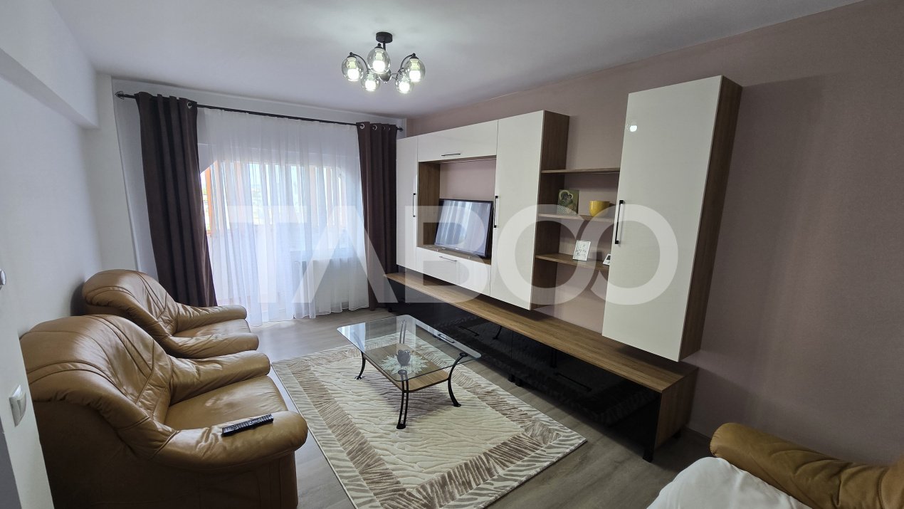 Aparament de vanzare decomandat Strand 2 camere balcon mobilat utilat in Sibiu - Poet Vasile Carlova
