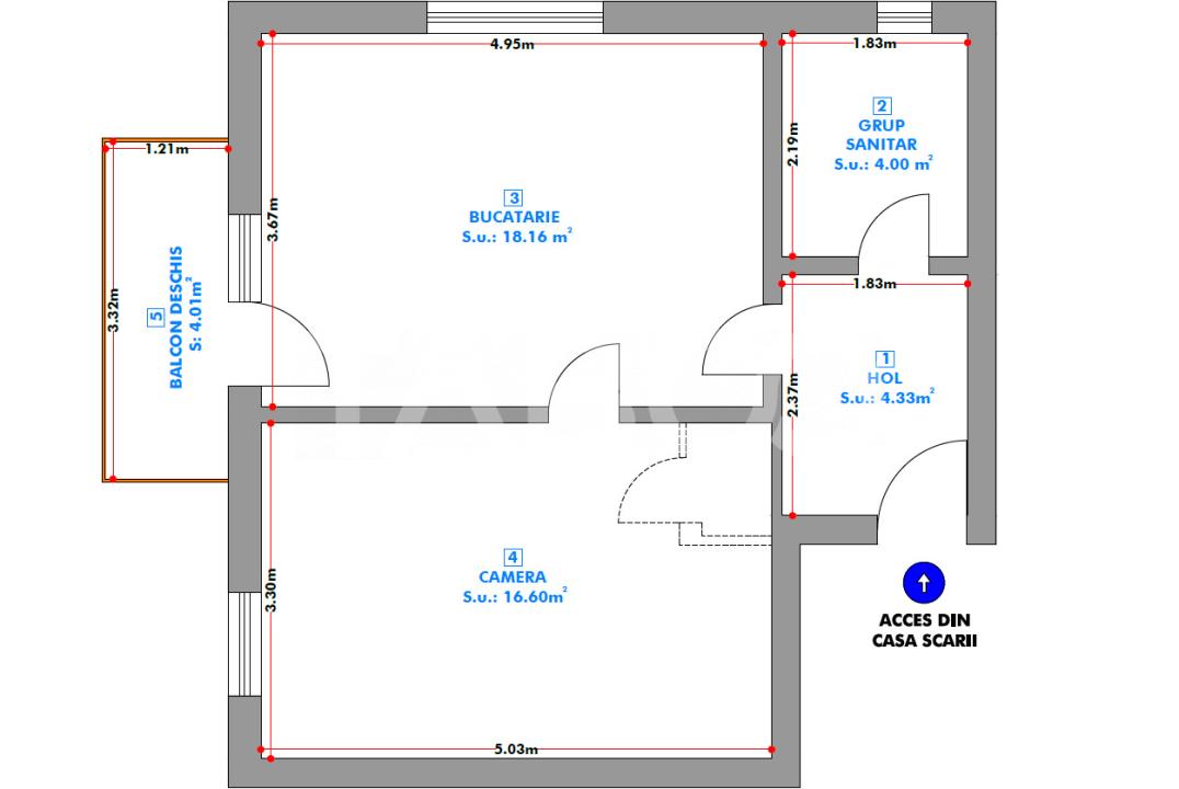 Apartament 2 camere cu balcon si priveliste spre munti in Selimbar