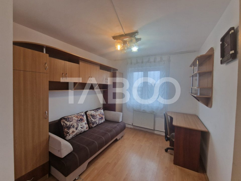 Apartament 2 camere de inchiriat 43mpu mobilat cu balcon Rahovei Sibiu