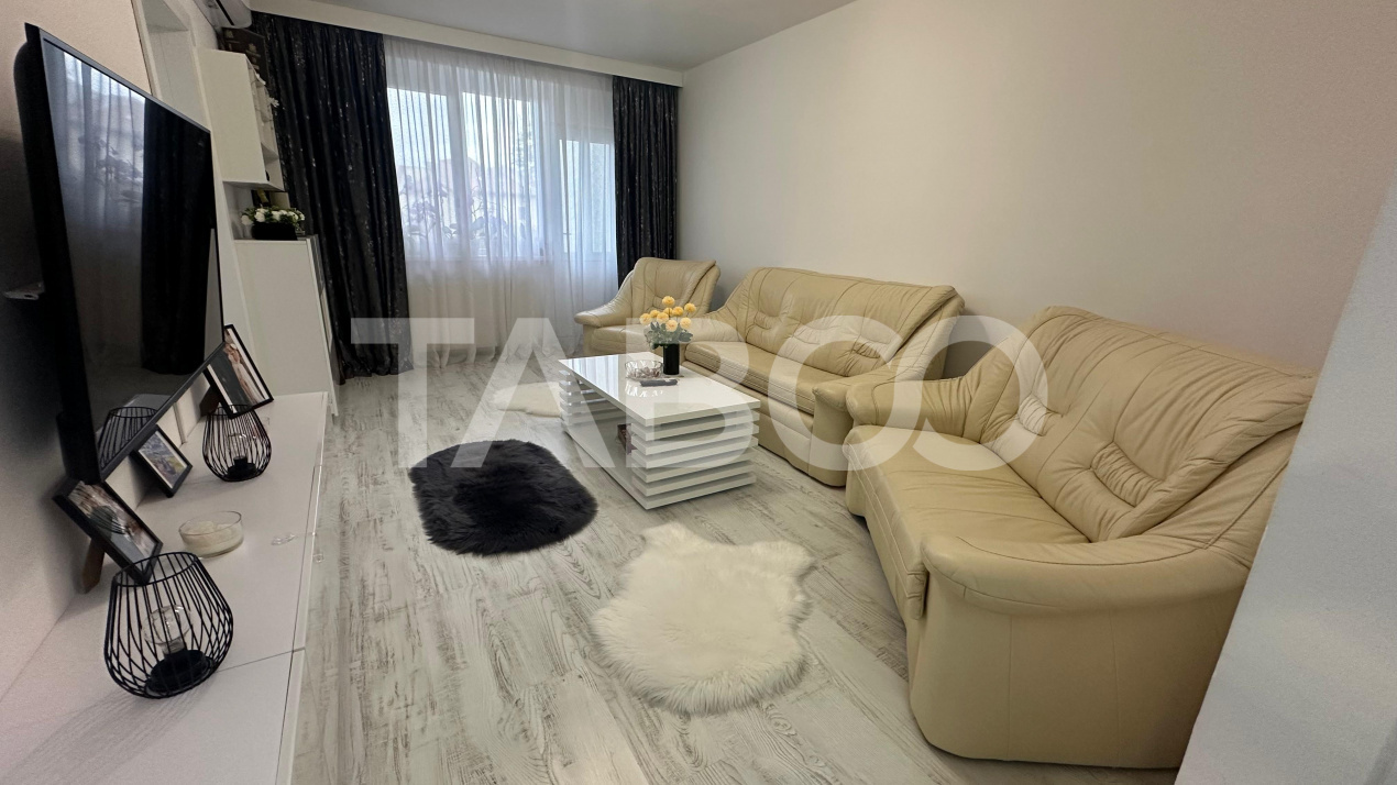 Apartament 2 camere de inchiriat cu balcon zona Rahovei Sibiu