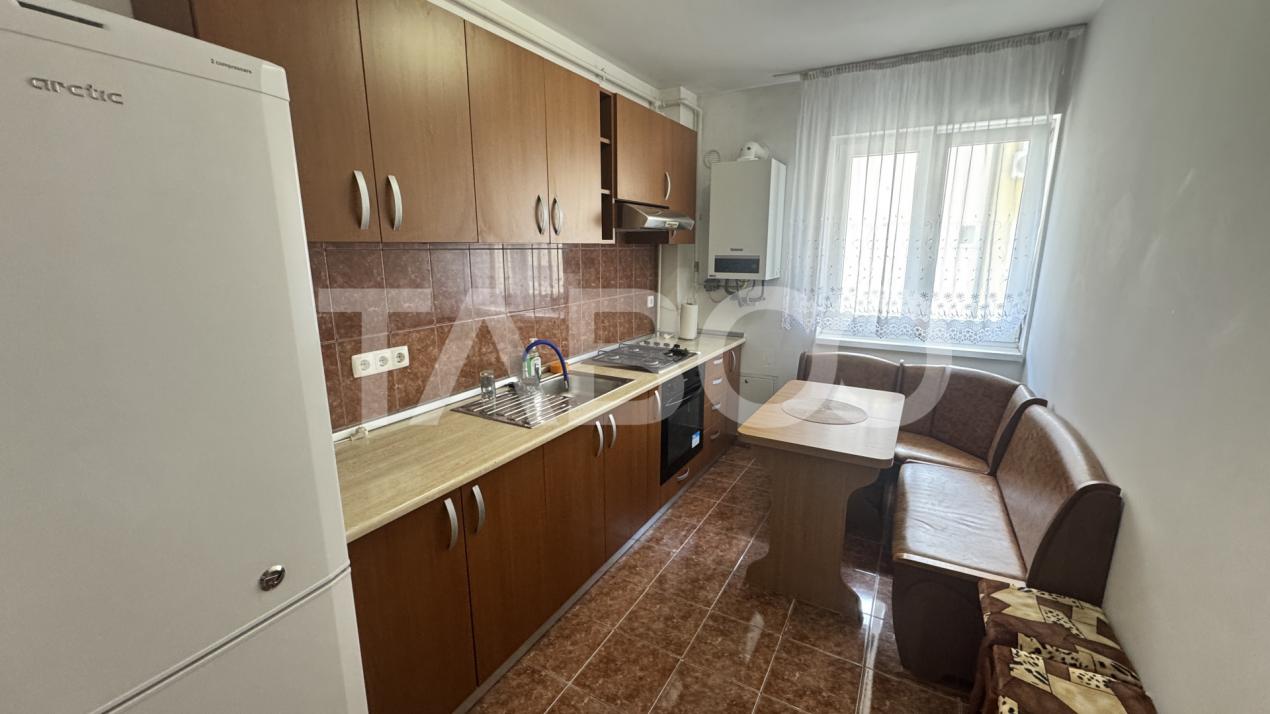 Apartament 2 camere de inchiriat MOBILAT UTILAT 48mpu Terezian Sibiu