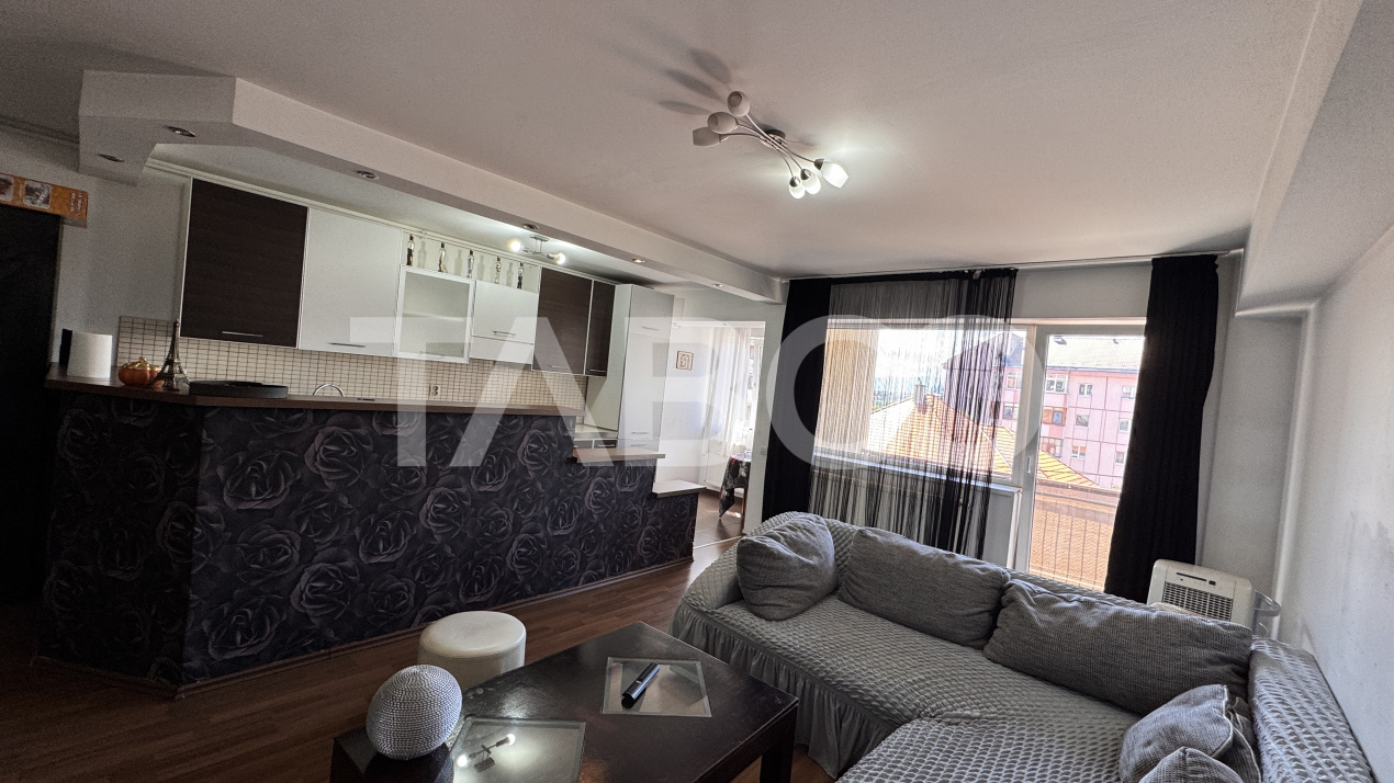 Apartament 2 camere de inchiriat mobilat utilat 72 mpu Turnisor Sibiu