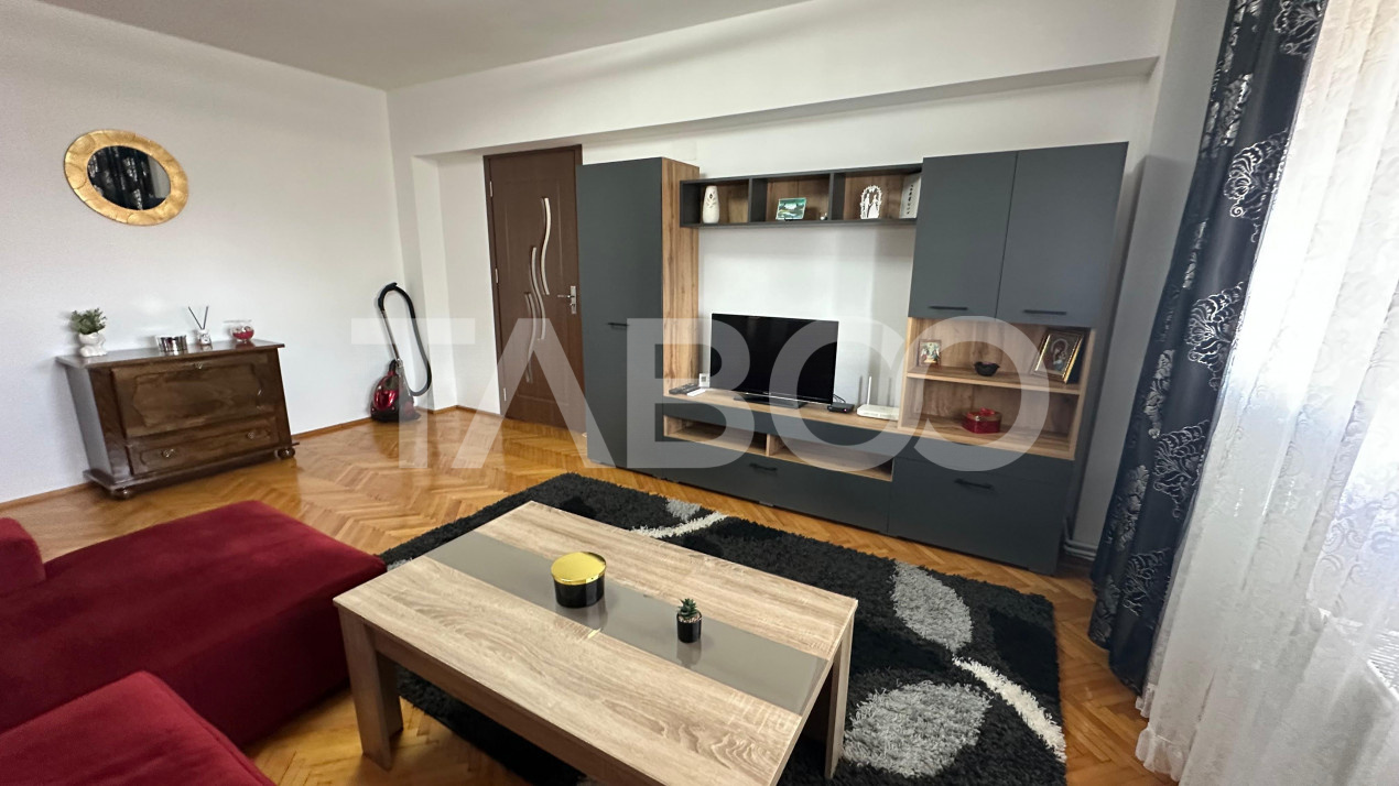 Apartament 2 camere de inchiriat zona Turnisor Sibiu 70 mpu si balcon 