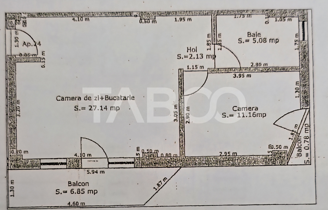 Apartament 2 camere de vanzare balcon parcare Doamna Stanca Sibiu