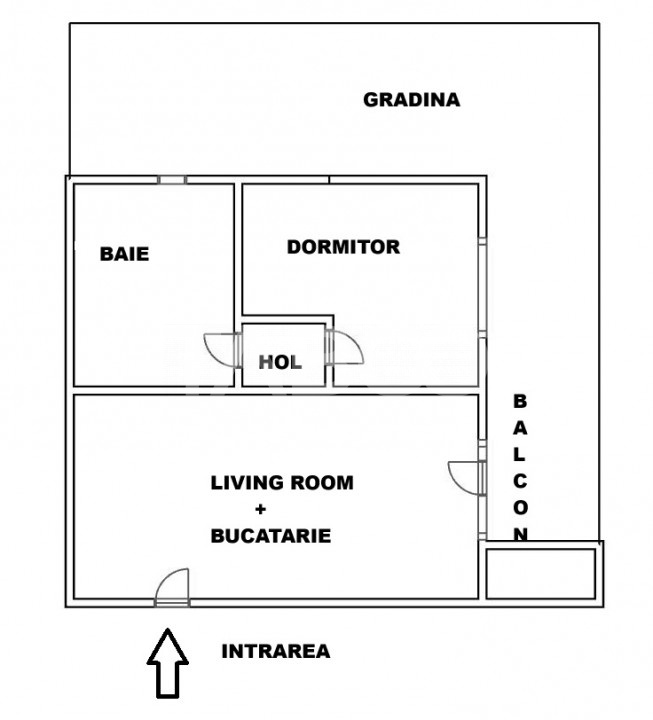Apartament 2 camere de vanzare cu 35 mp gradina in Arhitectilor Sibiu