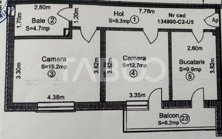Apartament 2 camere de vanzare decomandat 50 mp zona Tineretului