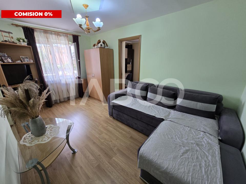 Apartament 2 camere de vanzare etajul 1 mobilat utilat Tiglari Sibiu