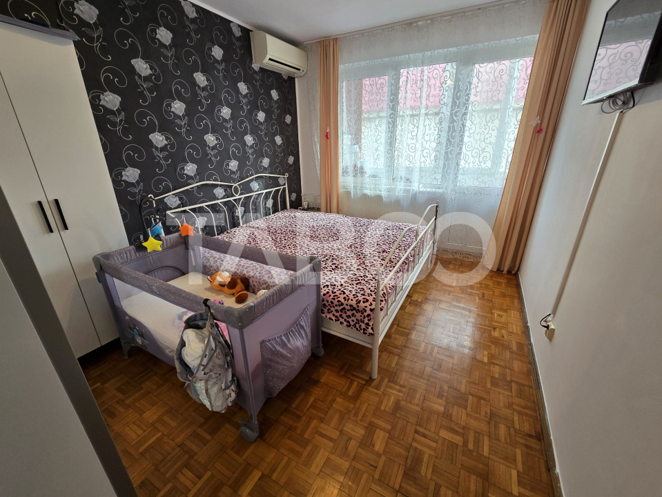 Apartament 2 camere de vanzare mobilat cu balcon in Terezian Sibiu