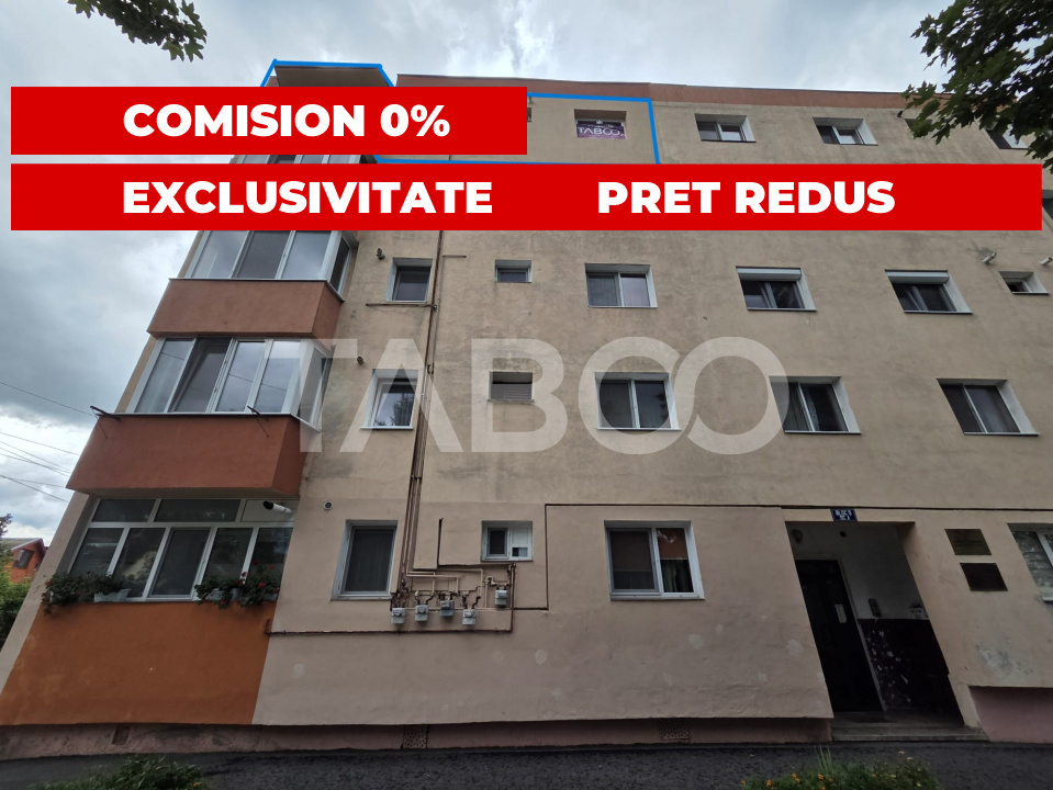 Apartament 2 camere decomandat de vanzare zona centrala 52 mp utili  in Fagaras - Bulevardul Unirii