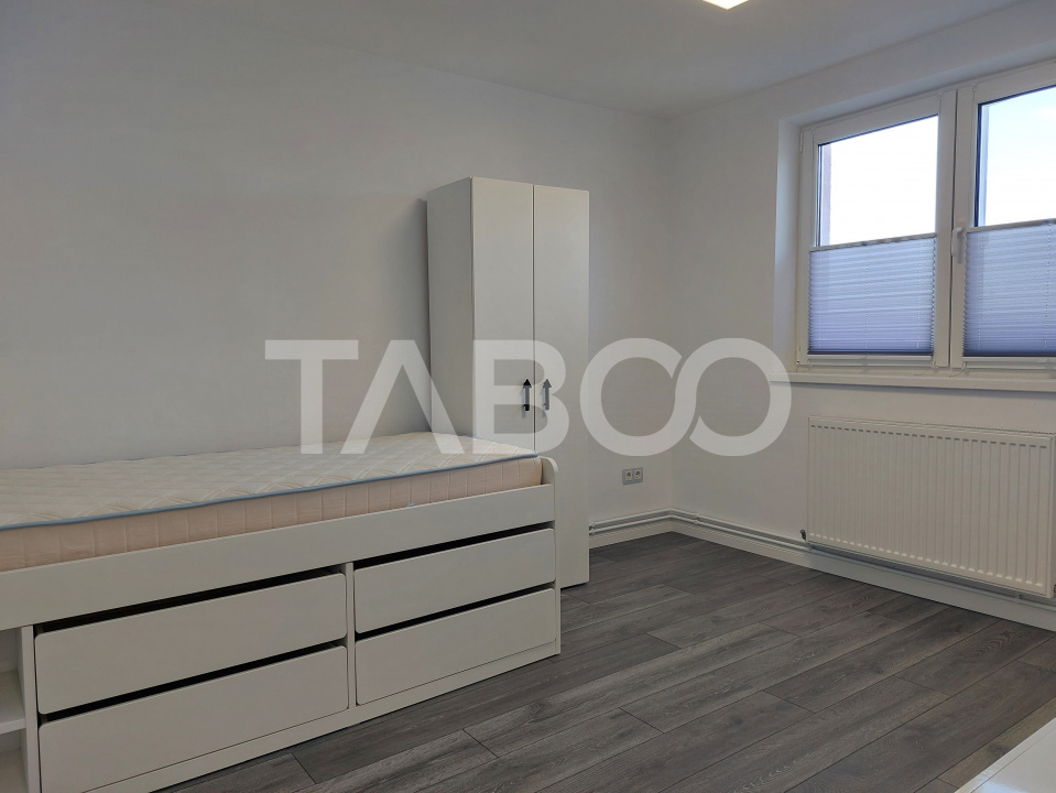 Apartament 2 camere decomandate 43 mp renovat modern balcon Cisnadie
