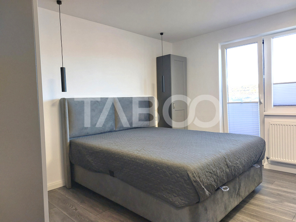 Apartament 2 camere decomandate 43 mp renovat modern balcon Cisnadie