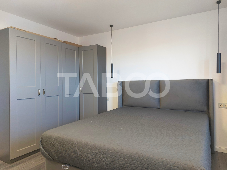 Apartament 2 camere decomandate 43 mp renovat modern balcon Cisnadie