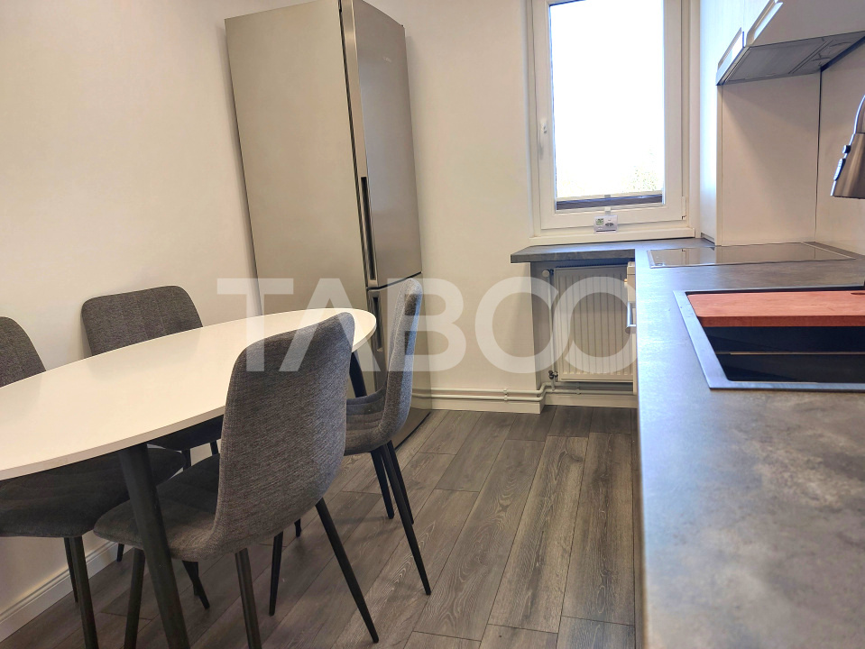 Apartament 2 camere decomandate 43 mp renovat modern balcon Cisnadie