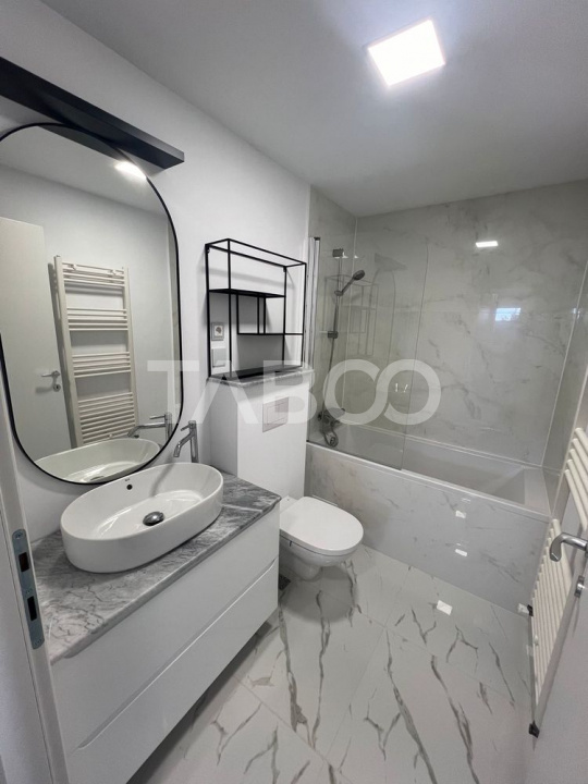 Apartament 2 camere decomandate 43 mp renovat modern balcon Cisnadie