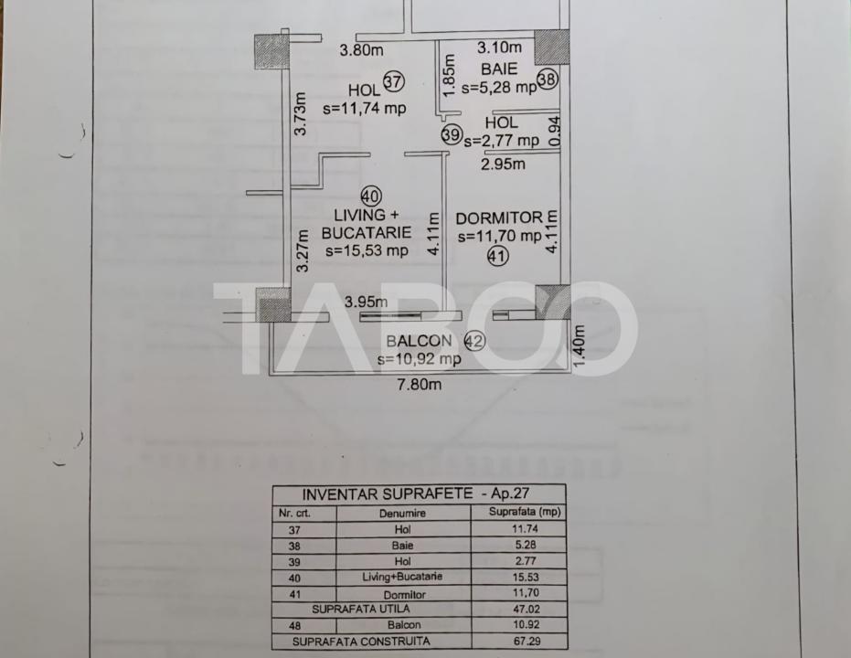 Apartament 2 camere etaj 2 balcon lift Doamna Stanca Sibiu Comision 0