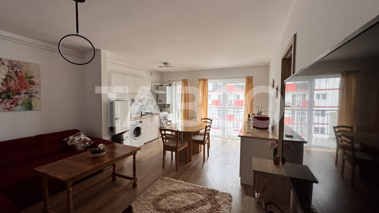 Apartament 2 camere mobilat 49mp balcon loc de parcare Magnolia Sibiu