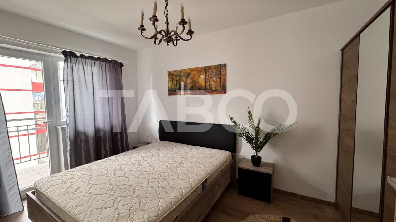 Apartament 2 camere mobilat 49mp balcon loc de parcare Magnolia Sibiu