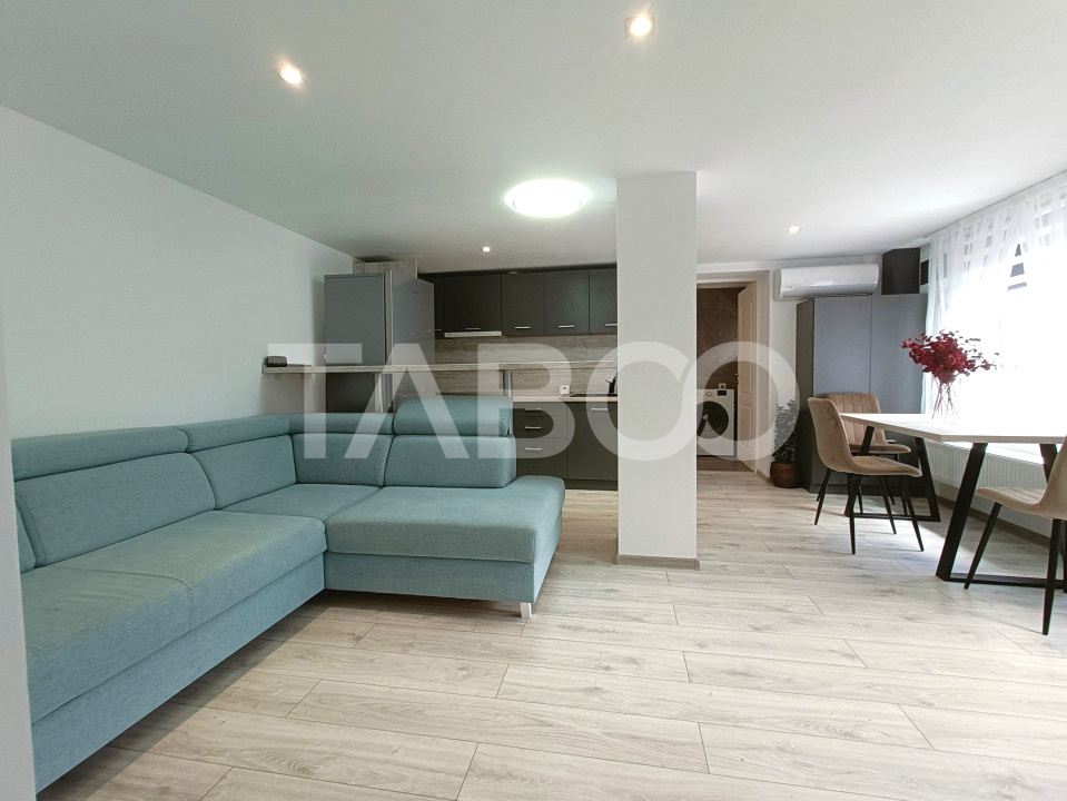Apartament 2 camere - mobilat modern - curte proprie cu filigorie