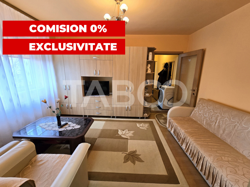 Apartament 2 camere mobilat utilat Mihai Viteazul Sibiu Comision 0 in Sibiu - Plugarilor