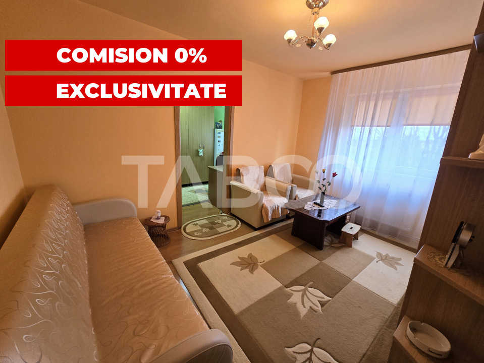 Apartament 2 camere mobilat utilat Mihai Viteazul Sibiu Comision 0