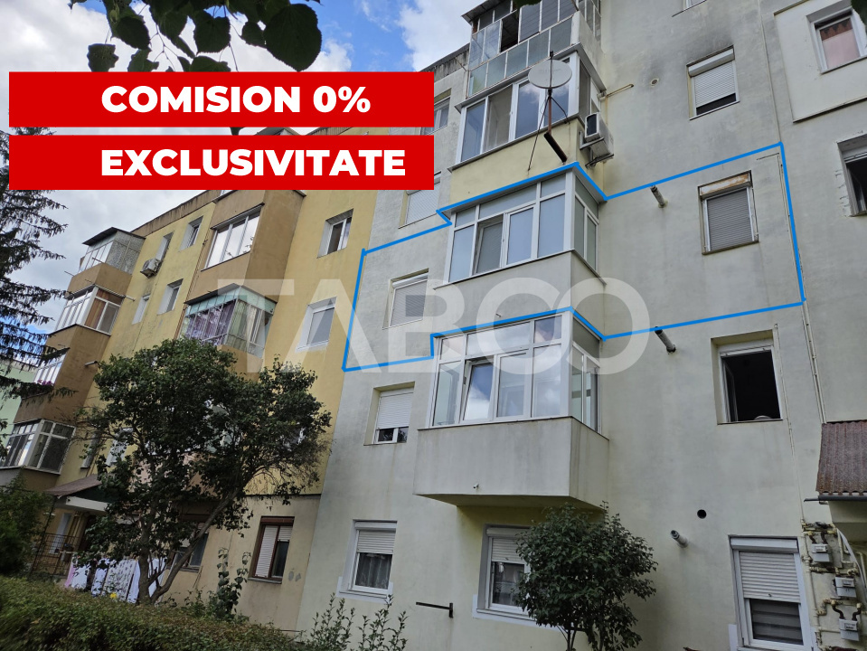 Apartament 2 camere semidecomandat 40 mp utili + balcon 5 mp etaj 2 in Fagaras - Narciselor