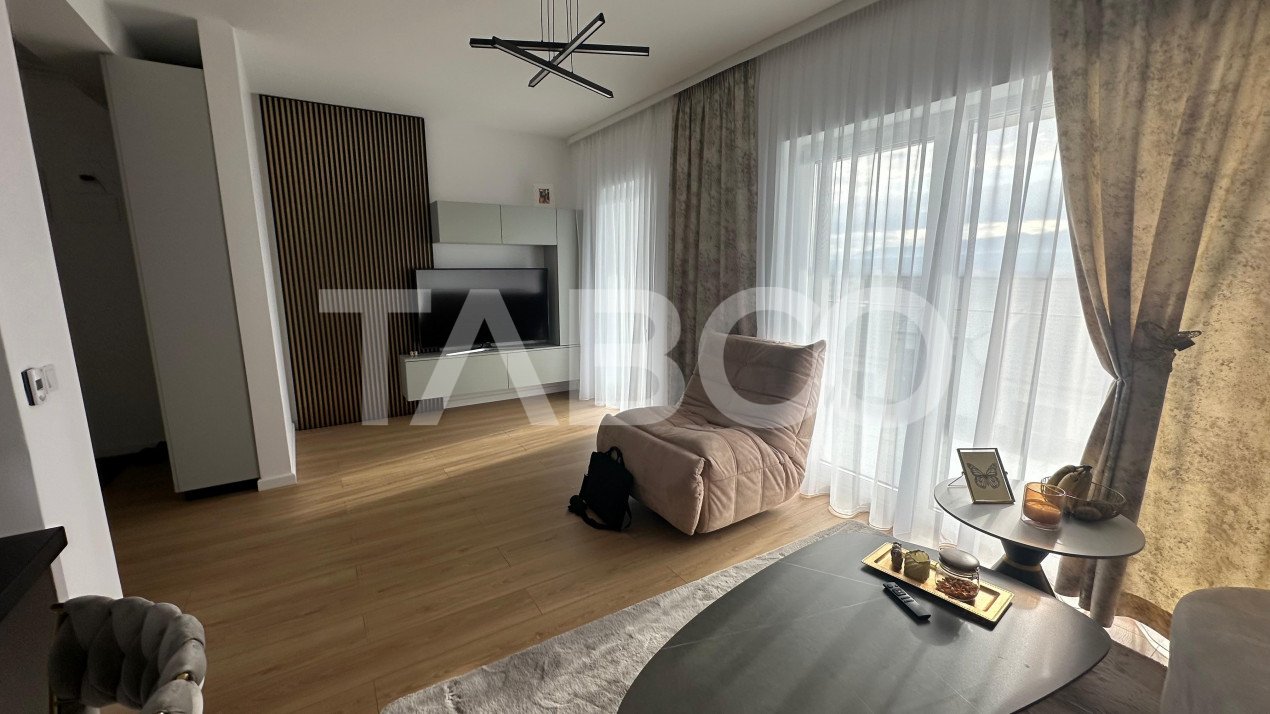Apartament 2 finisat modern camere mobilat utilat 53 mpu  balcon 