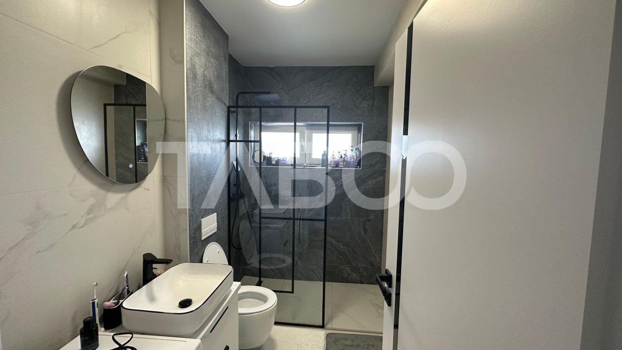Apartament 2 finisat modern camere mobilat utilat 53 mpu  balcon 