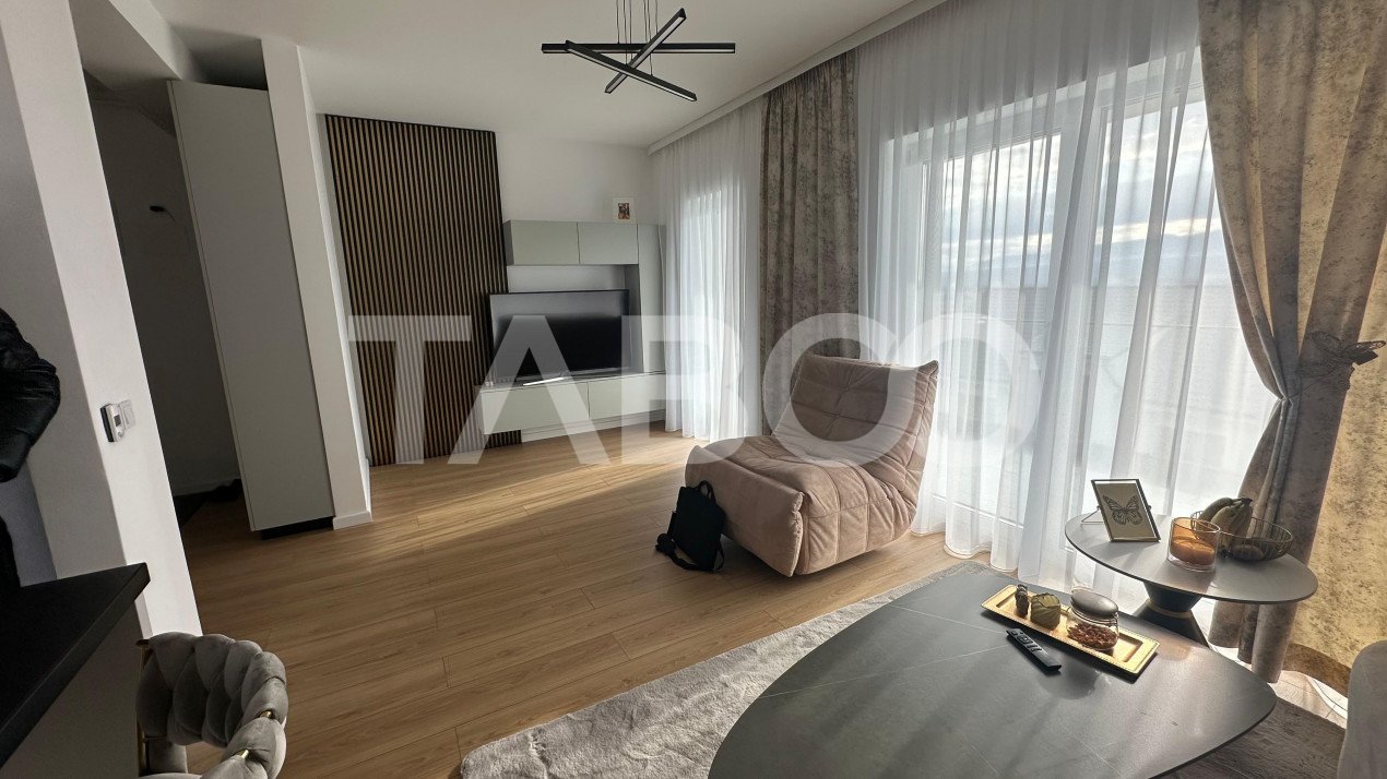 Apartament 2 finisat modern camere mobilat utilat 53 mpu  balcon 