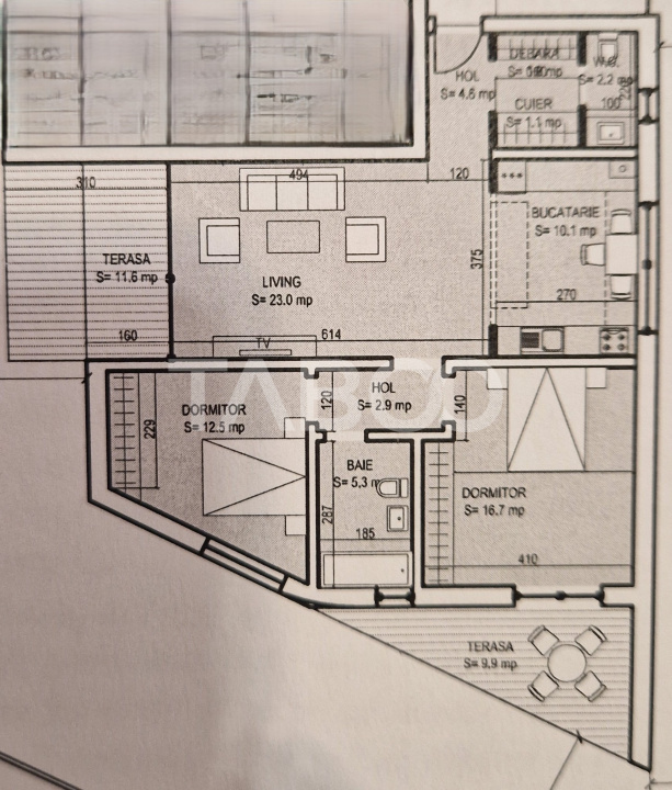 Apartament 3 camere 2 bai ETAJ 1 cu 2 locuri parcare Brana Selimbar