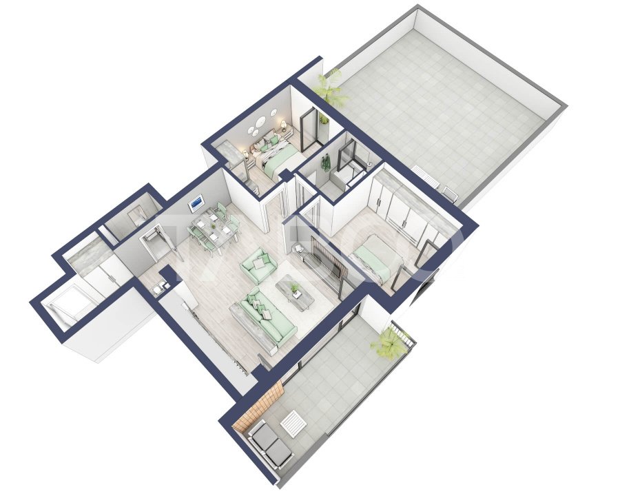 Apartament 3 camere 2 bai parter inalt Turnisor Sibiu