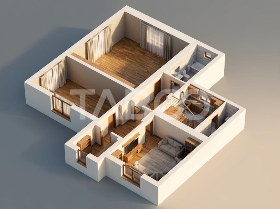 Apartament 3 camere 78 mp utili acces auto in curte Strada Dealului 