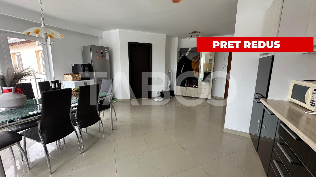 Apartament 3 camere 91 mpu balcon 2 bai zona Vasile Aaron Sibiu 