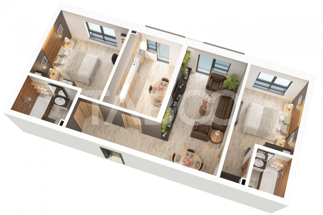 Apartament 3 camere balcon si loc parcare 2 bai Doamna Stanca Sibiu