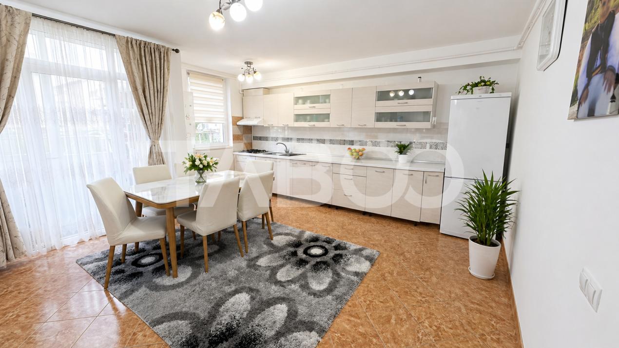 Apartament 3 camere de vanzare mobilat utilat Selimbar Sibiu 