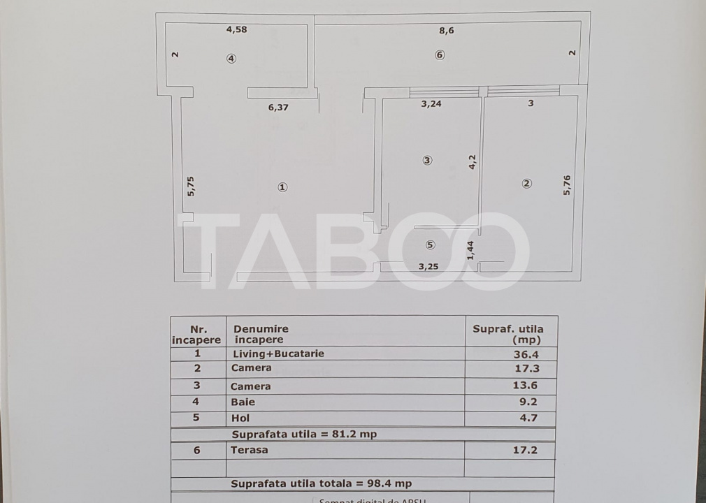 Apartament 3 camere decomandat 81 mp utili + terasa 17 mp nou 2025 in Fagaras - Negoiu