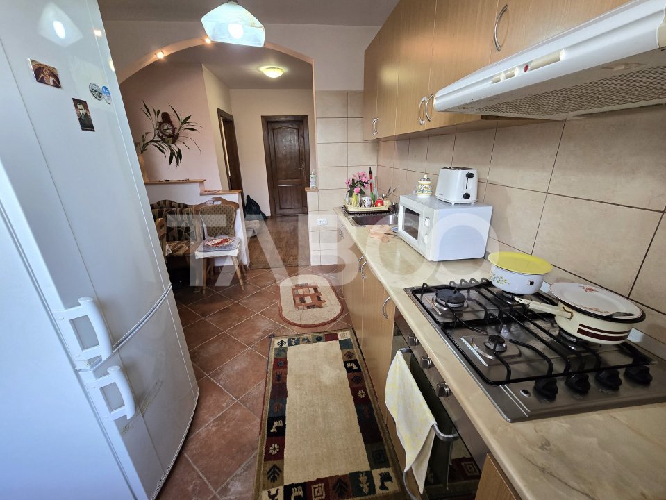 Apartament 3 camere la casa 91 mpu terasa pivnita curte comuna Tilisca