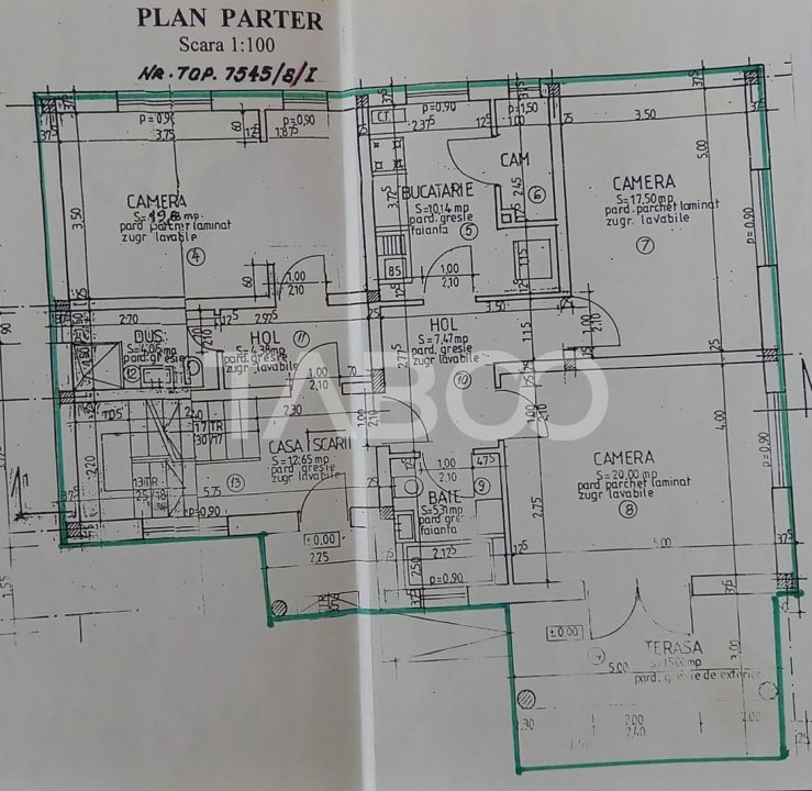 Apartament 3 camere la casa 91 mpu terasa pivnita curte comuna Tilisca