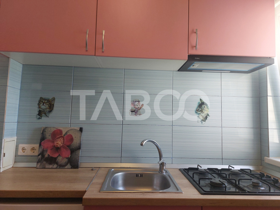 Apartament 3 camere renovat total 38 mp etaj 3 Stejarului Cisnadie