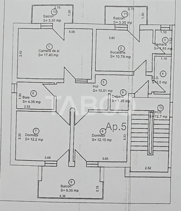 Apartament 4 camere 2 bai 2 parcari 3 balcoane Arhitectilor Sibiu