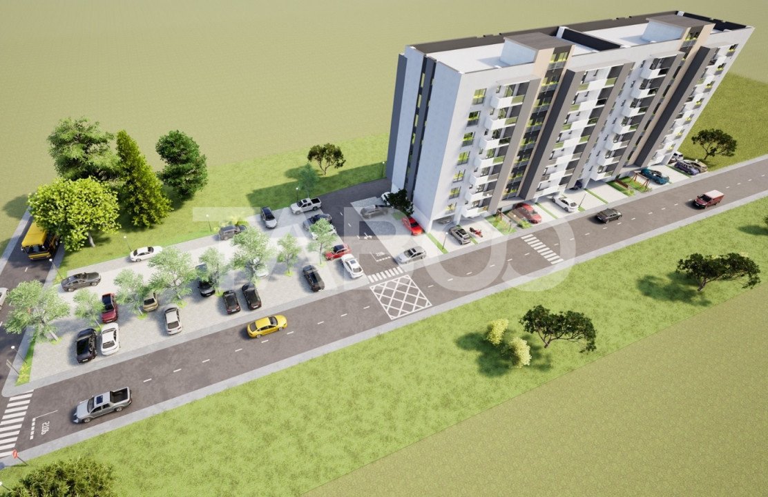 Apartament 43 mpu cu 2 camere etaj 1 cu lift zona Doamna Stanca Sibiu