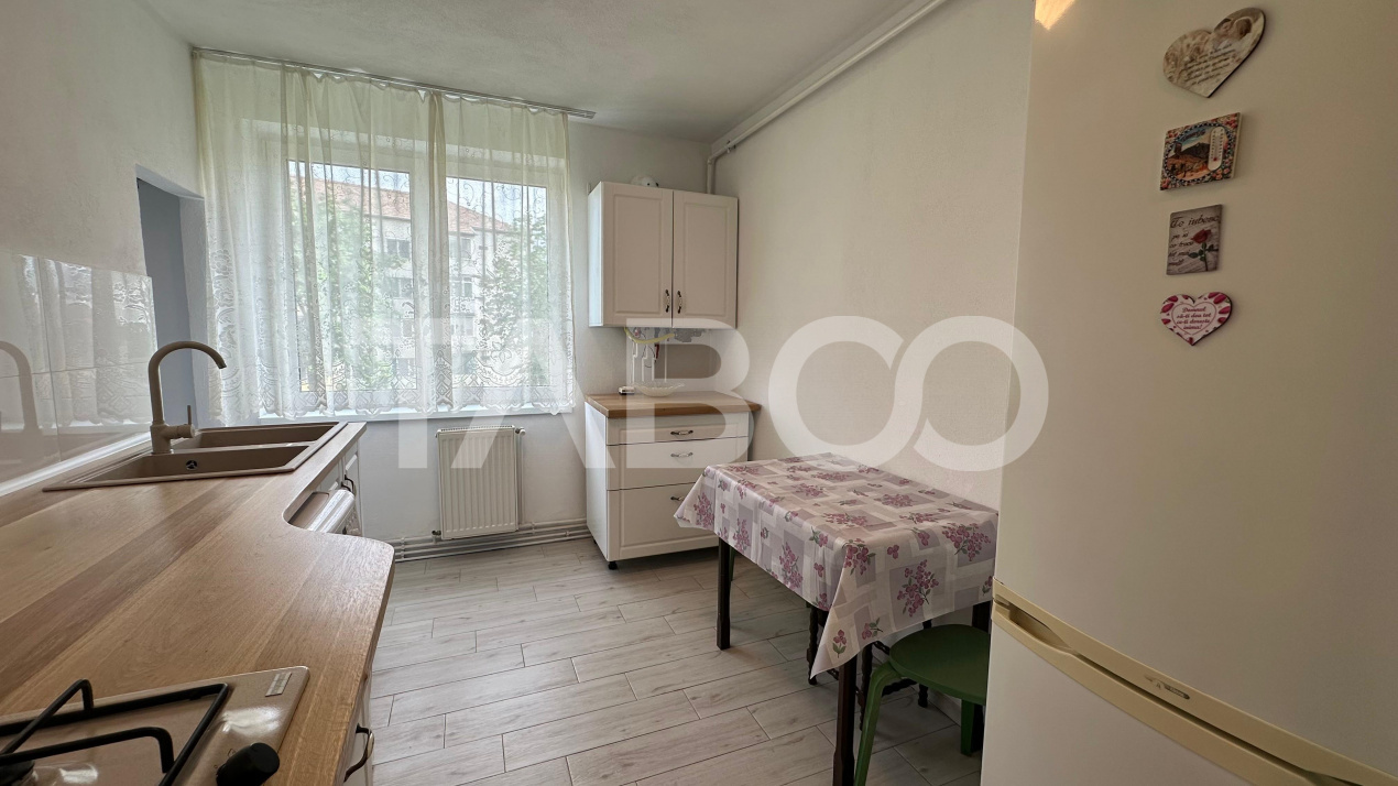 Apartament 45 mpu 2 camere mobilat utilat zona Terezian Sibiu