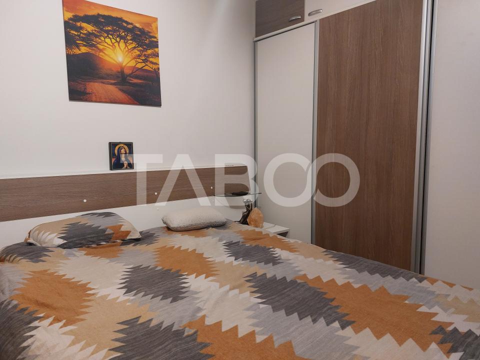 Apartament 55 mpu mobilat utilat 3 camere 2 balcoane pivnita Cisnadie in Cisnadie - Stejarului