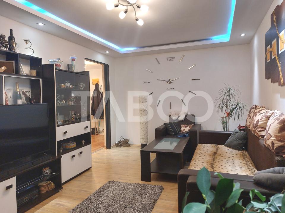 Apartament 55 mpu mobilat utilat 3 camere 2 balcoane pivnita Cisnadie