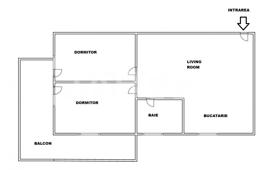 Apartament 65 mp 3 camere decomandate etaj 2 mobilat balcon Selimbar