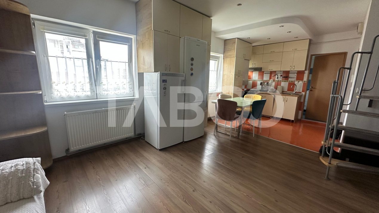 Apartament 80 mpu mobilat utilat la mansarda zona Rahovei Sibiu
