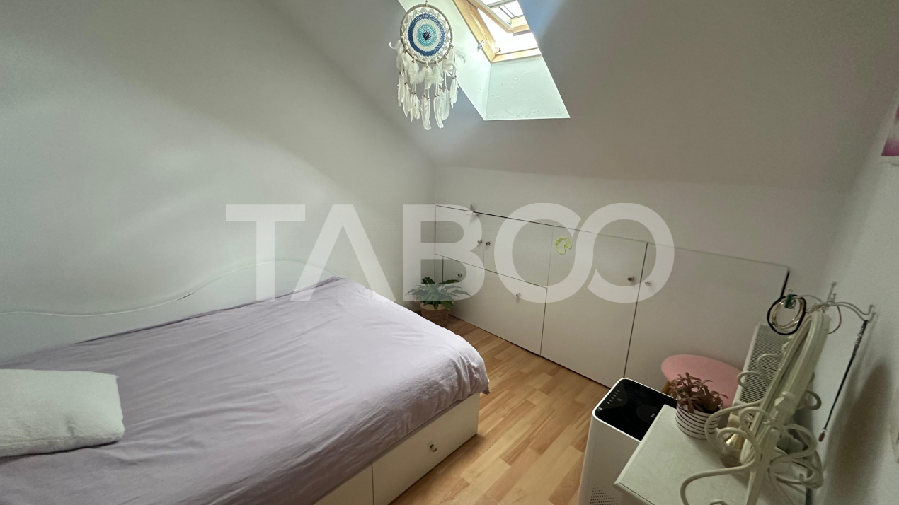 Apartament 80 mpu mobilat utilat la mansarda zona Rahovei Sibiu