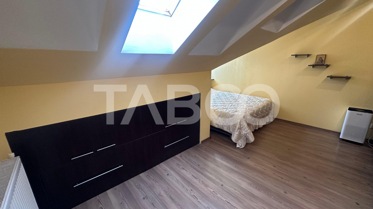 Apartament 80 mpu mobilat utilat la mansarda zona Rahovei Sibiu