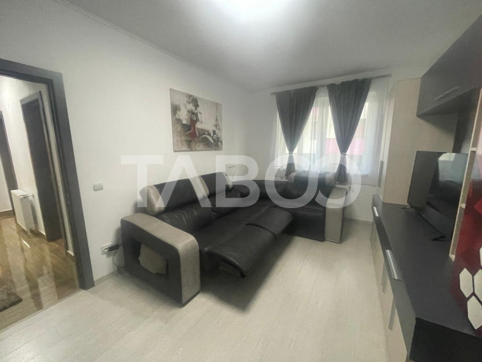 Apartament complet mobilat utilat 2 camere garaj 2 balcoane parter